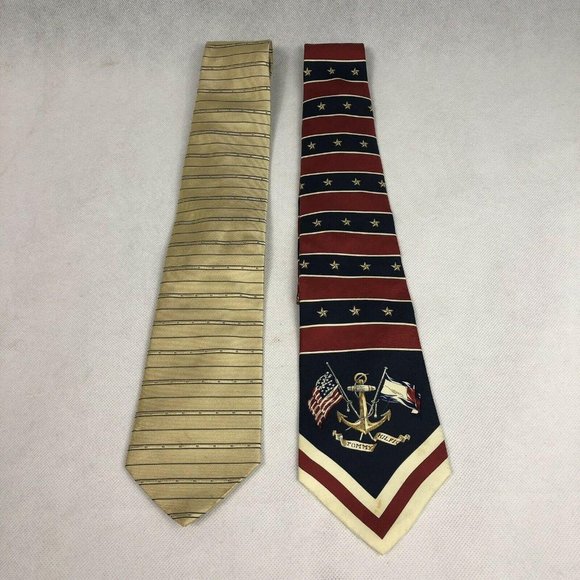 Tommy Hilfiger Other - TOMMY HILFIGER Neck Ties 100% Silk Flags Yellow